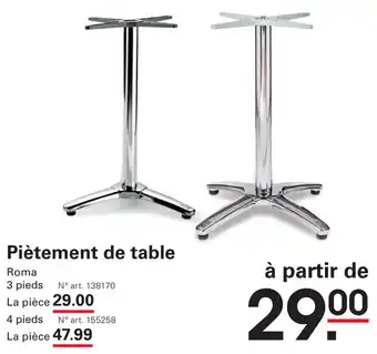 Sligro-M Piètement de Table Roma aanbieding