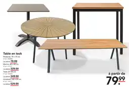 Sligro-M Table en teck Rockanje aanbieding