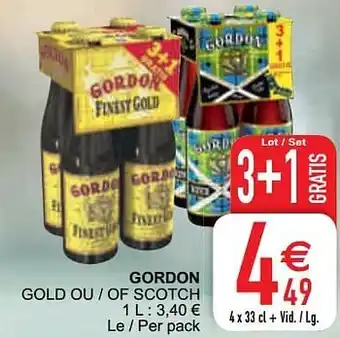 Gordon gold ou - of scotch 33cl