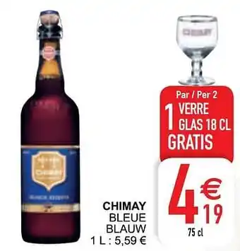 Cora Chimay bleue blauw 75cl aanbieding