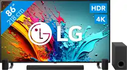 Coolblue LG 86QNED85T6C (2024) + Barre de Son aanbieding