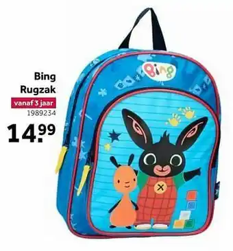 Intertoys Bing rugzak aanbieding