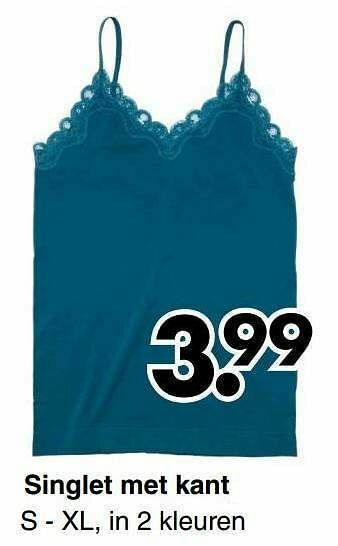 Singlet met kant