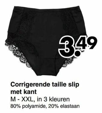 Wibra Corrigerende taille slip met kant aanbieding