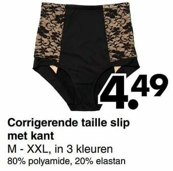 Wibra Corrigerende taille slip met kant aanbieding