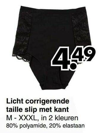 Wibra Licht corrigerende taille slip met kant aanbieding