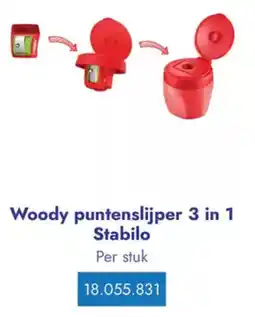 Lyreco Woody puntenslijper 3 in 1 Stabilo aanbieding