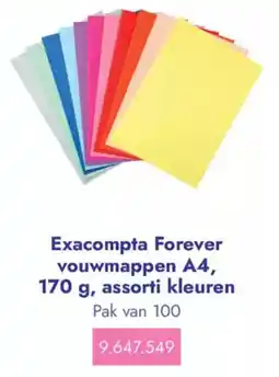 Lyreco Exacompta Forever vouwmappen A4, 170 g, assorti kleuren aanbieding