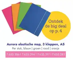 Lyreco Aurora elastische map, 3 kleppen, A5 aanbieding