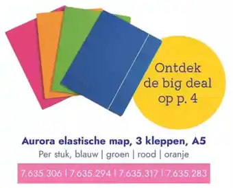 Lyreco Aurora elastische map, 3 kleppen, A5 aanbieding