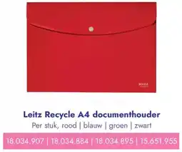 Lyreco Leitz Recycle A4 documenthouder aanbieding