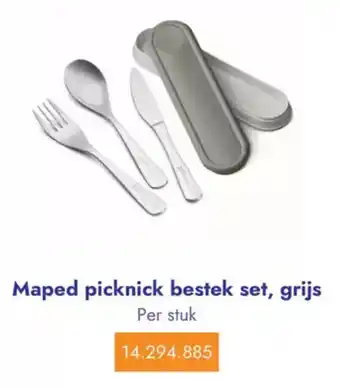 Lyreco Maped picknick bestek set, grijs aanbieding