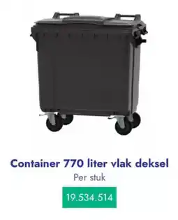 Lyreco Container 770 liter vlak deksel aanbieding