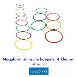 Lyreco Megaform ritmische hoepels, 4 kleuren aanbieding