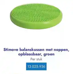 Lyreco Stimove balanskussen met noppen, opblaasbaar, groen aanbieding