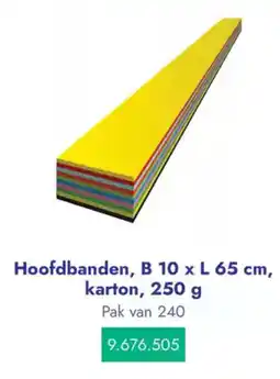 Lyreco Hoofdbanden, B 10 x L 65 cm, karton, 250 g aanbieding