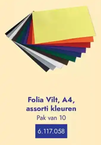 Lyreco Folia Vilt, A4, assorti kleuren aanbieding