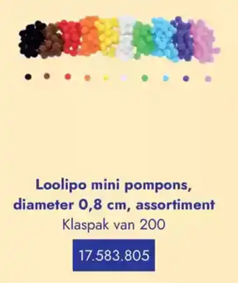 Lyreco Loolipo mini pompons, diameter assortiment aanbieding