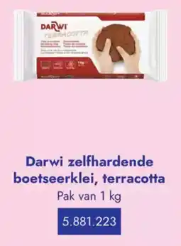 Lyreco Darwi zelfhardende boetseerklei, terracotta aanbieding