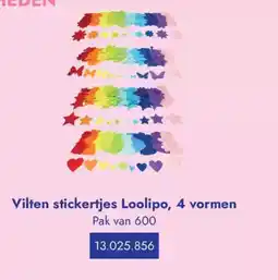 Lyreco Vilten stickertjes Loolipo, 4 vormen aanbieding