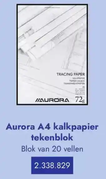 Lyreco Aurora A4 kalkpapier tekenblok aanbieding