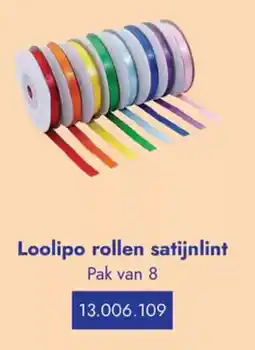 Lyreco Loolipo rollen satijnlint aanbieding