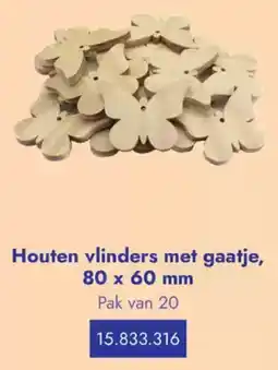 Lyreco Houten vlinders met gaatje, aanbieding