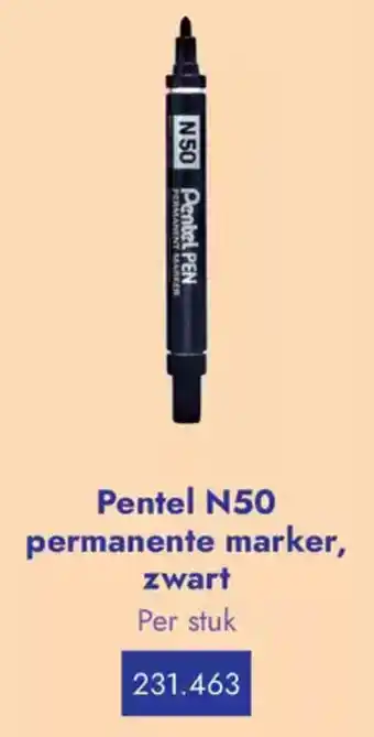 Lyreco Pentel N50 permanente marker, zwart aanbieding