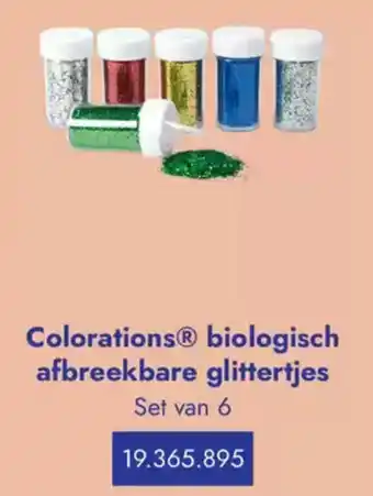 Lyreco Colorations biologisch afbreekbare glittertjes aanbieding