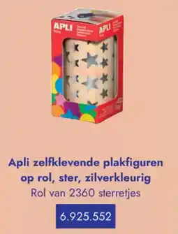 Lyreco Apli zelfklevende plakfiguren op rol, ster, zilverkleurig aanbieding