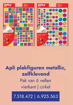 Lyreco Apli plakfiguren metallic, zelfklevend aanbieding