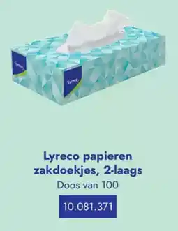 Lyreco Lyreco papieren zakdoekjes, 2-laags aanbieding