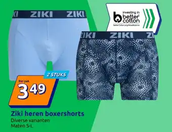 Action Ziki heren boxershorts aanbieding