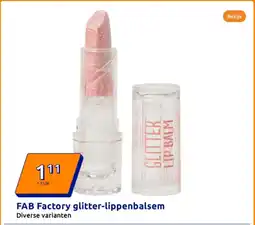 Action FAB Factory glitter-lippenbalsem aanbieding