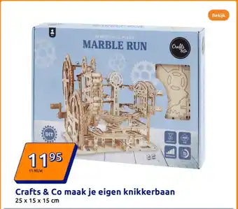 Action Crafts & Co maak je eigen knikkerbaan aanbieding