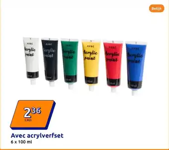 Action Avec acrylverfset aanbieding