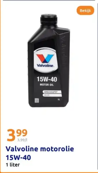 Action Valvoline motorolie 15W-40 aanbieding