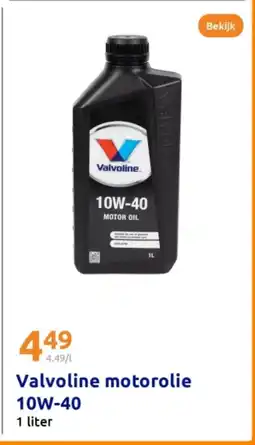 Action Valvoline motorolie 10W-40 aanbieding