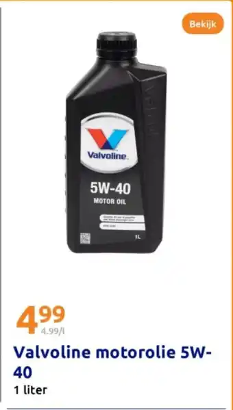 Action Valvoline motorolie 5W-40 aanbieding