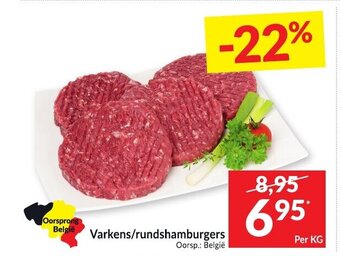 Intermarché Varkens/rundshamburgers aanbieding