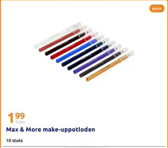 Action Max & More make-uppotloden aanbieding