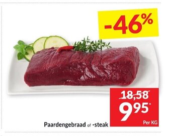 Intermarché Paardengebraad of steak aanbieding