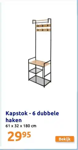 Action Kapstok - 6 dubbele haken aanbieding