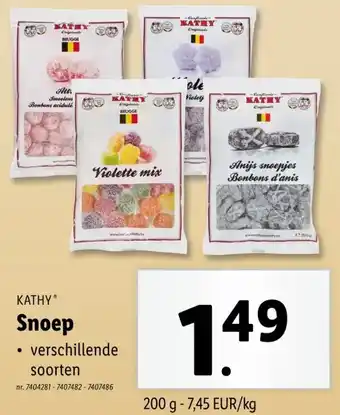 Lidl Snoep aanbieding