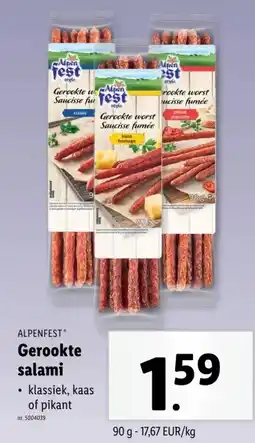 Lidl Gerookte salami aanbieding