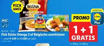 Lidl Fish Sticks Omega 3 of Belgische ovenfrieten aanbieding