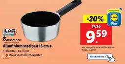 Lidl Aluminium steelpan 16 cm aanbieding