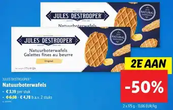 Lidl Natuurboterwafels aanbieding