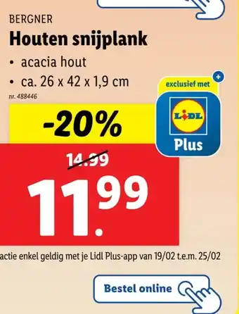 Lidl Houten snijplank aanbieding