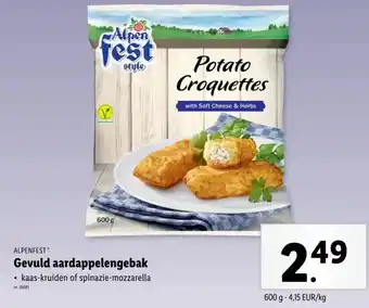 Lidl Gevuld aardappelengebak aanbieding